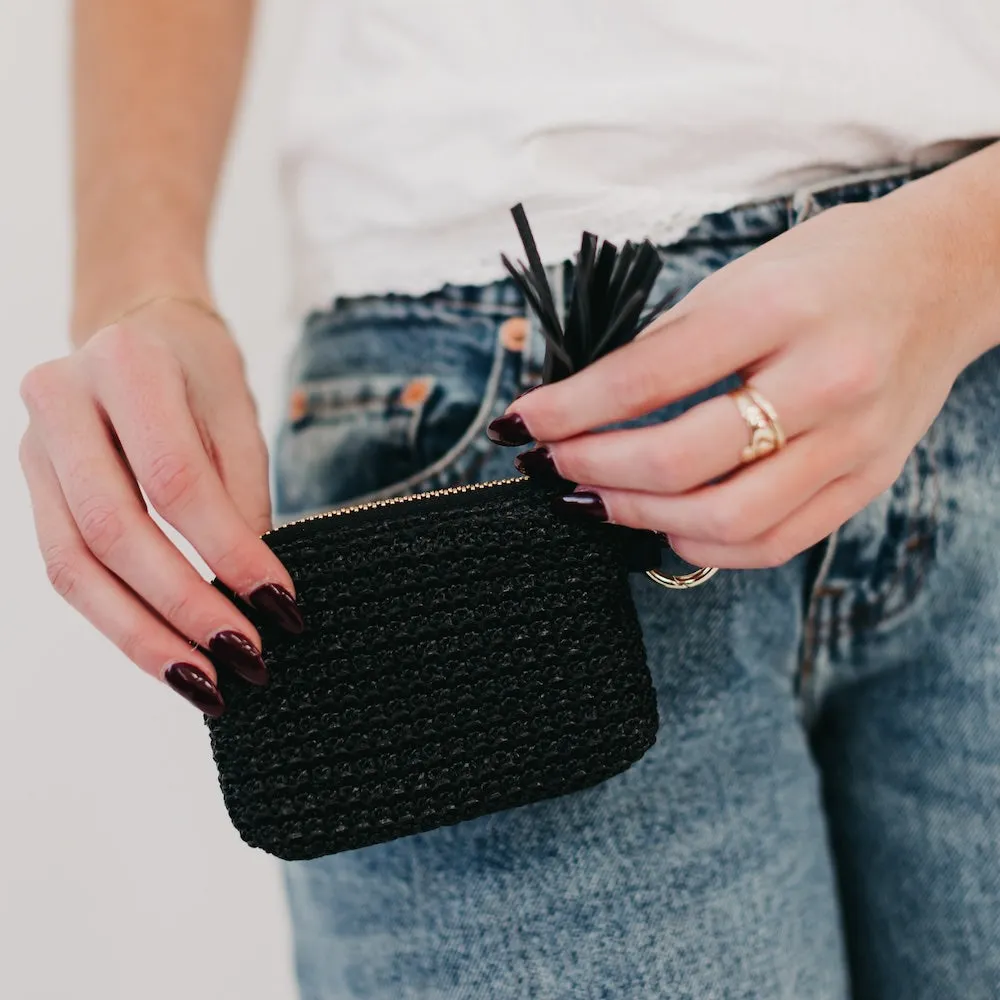 River Raffia Clippable Card Holder Wallet by Pretty Simple