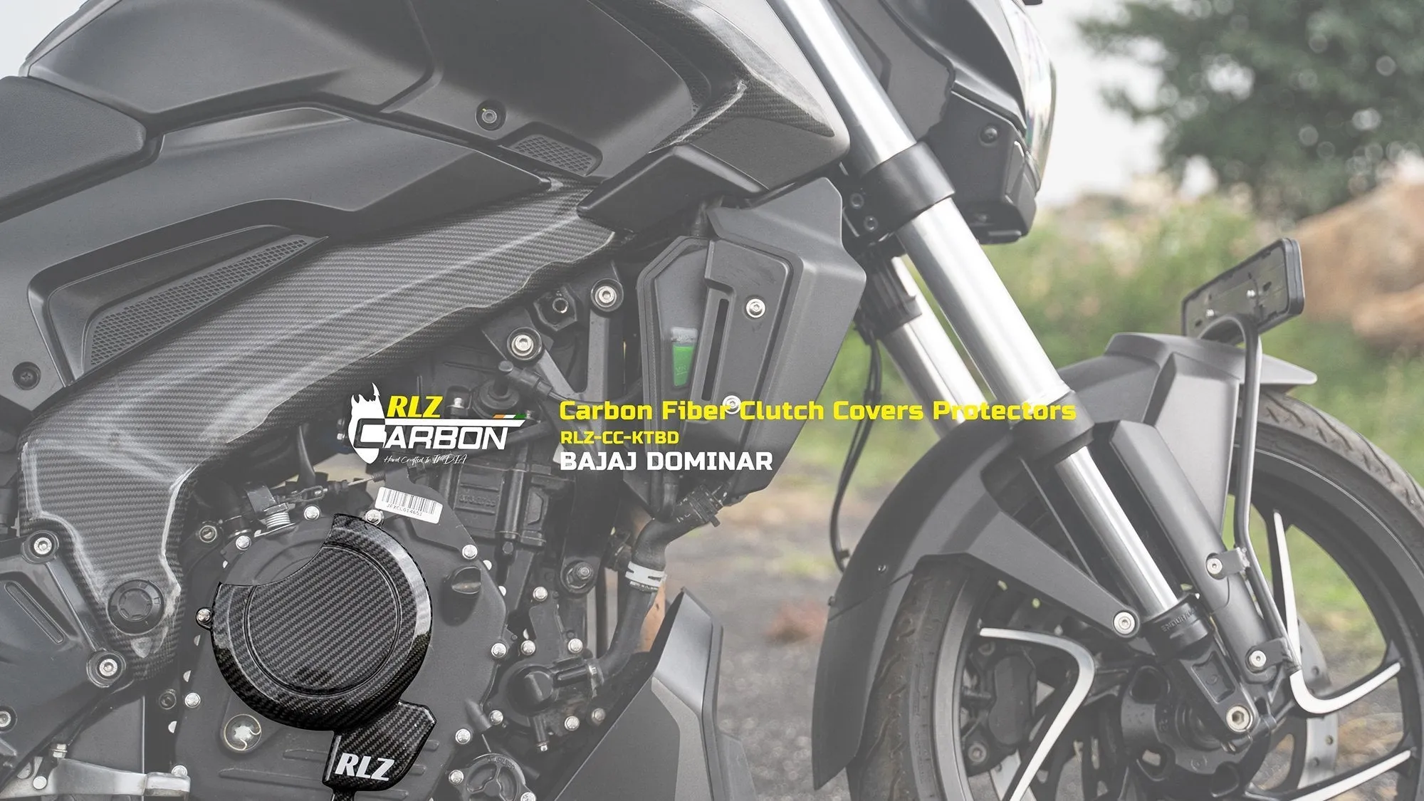 RLZ - Carbon Fiber Clutch Cover Protector Pro (Right Side Only) for Bajaj Dominar