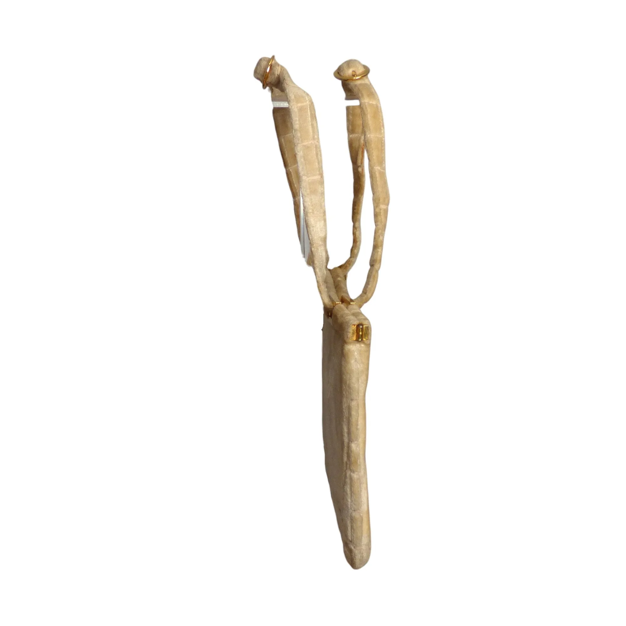 ROBERTA DI CAMERINO- 1970s Ivory Velvet Purse