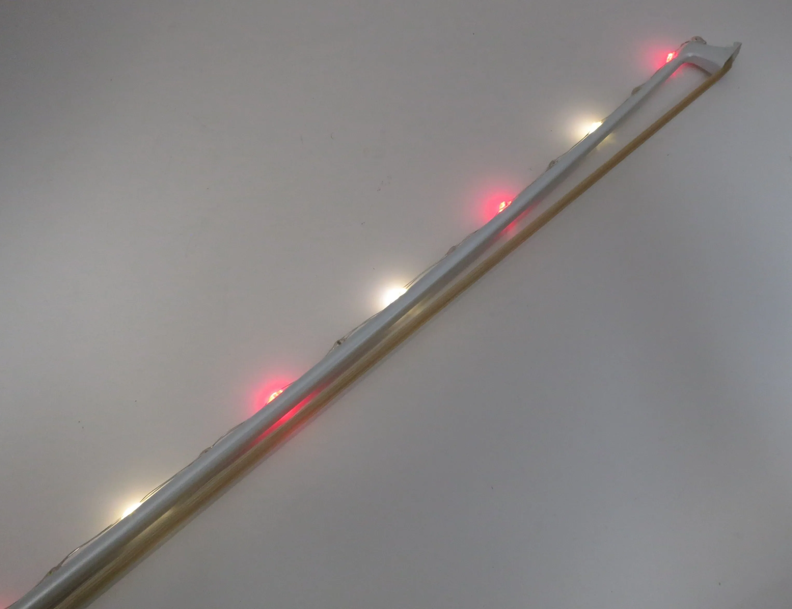 Rozanna's Violins Glow Bow Multi Color White Carbon Fiber Violin Bow