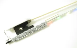 Rozanna's Violins Glow Bow Multi Color White Carbon Fiber Violin Bow