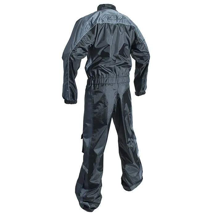 RST WATERPROOF 1PC RAIN SUIT [BLACK/SILVER]
