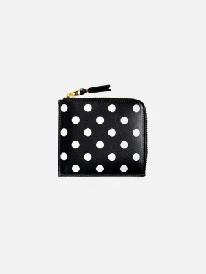 SA3100PD Polka Dot Line Wallet - Black