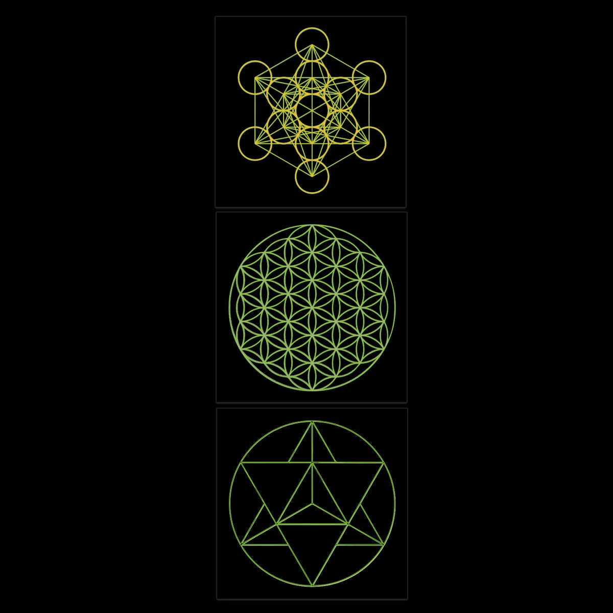 Sacred Geometry Glow-In-Dark Set