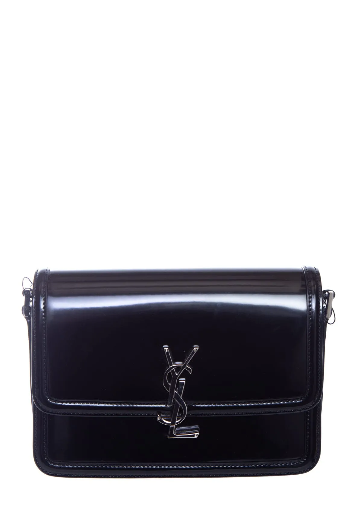 Saint Laurent Black Solferino Medium Logo-Leather Shoulder Bag