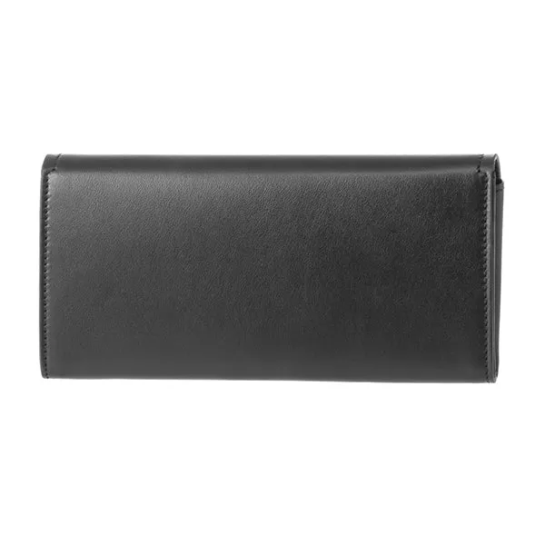 Salvatore Ferragamo Vara Bow Portfolio Continental Flap Wallet in Black