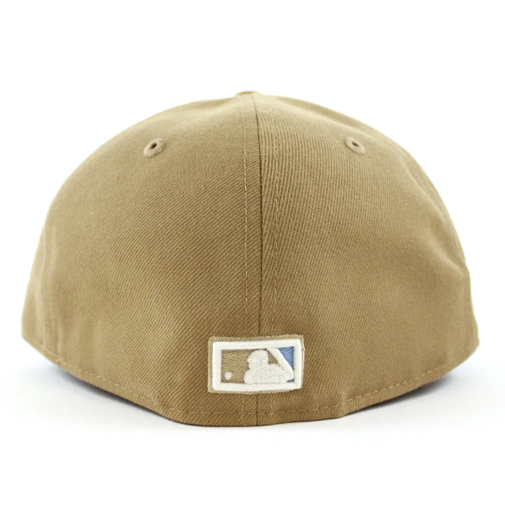 San Francisco Giants 1960-99 TELL IT GOODBYE New Era 59Fifty Fitted Hat (GITD Khaki Sky Blue Under Brim)