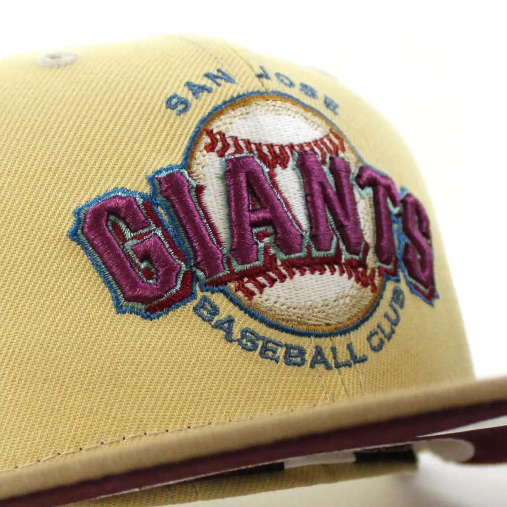 SAN JOSE GIANTS 30th SEASONS New Era 59Fifty Fitted Hat (Glow in the Dark VEGAS GOLD MAROON KHAKI Under Brim)