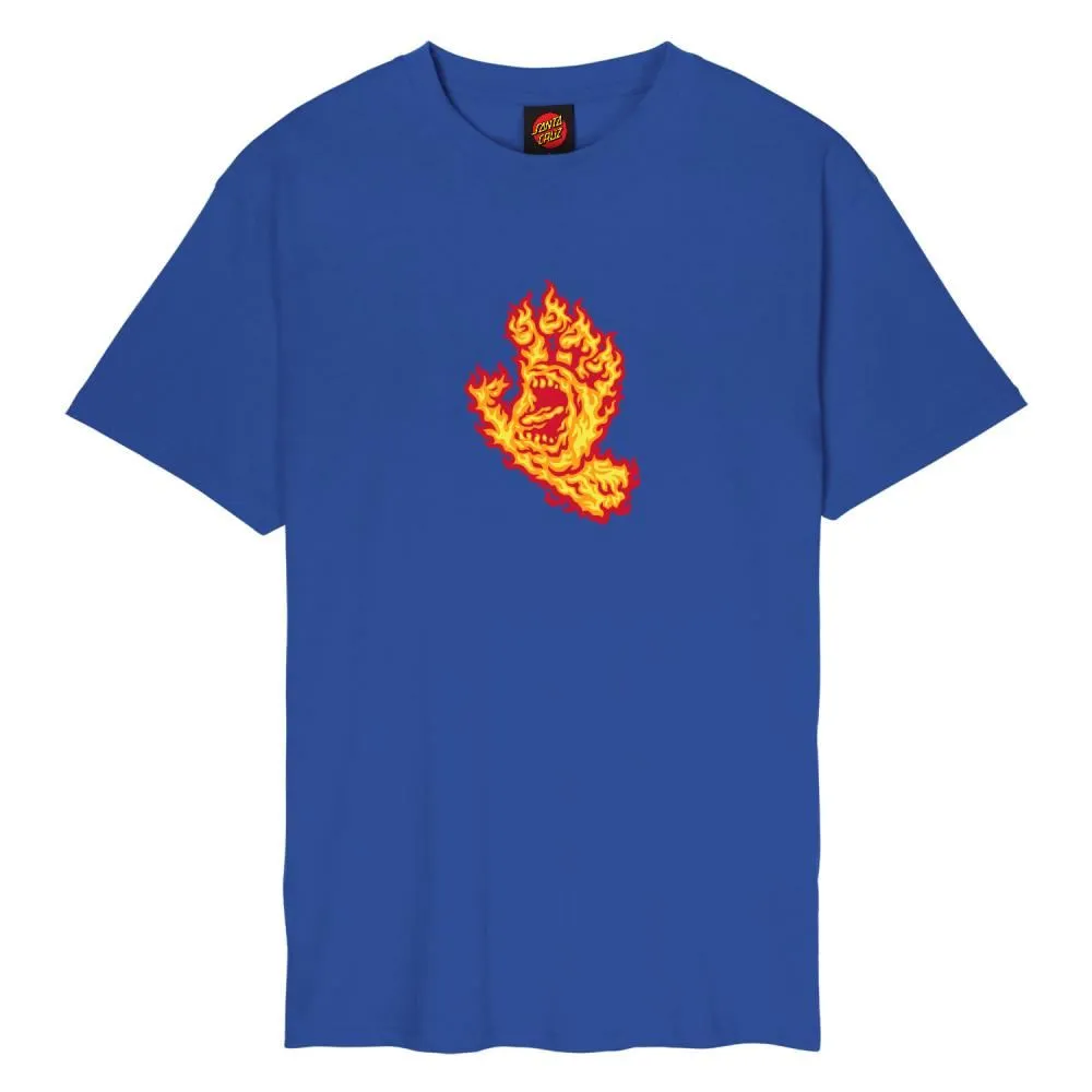 Santa Cruz T-Shirt Flame Hand - Ultramarine