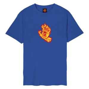 Santa Cruz T-Shirt Flame Hand - Ultramarine