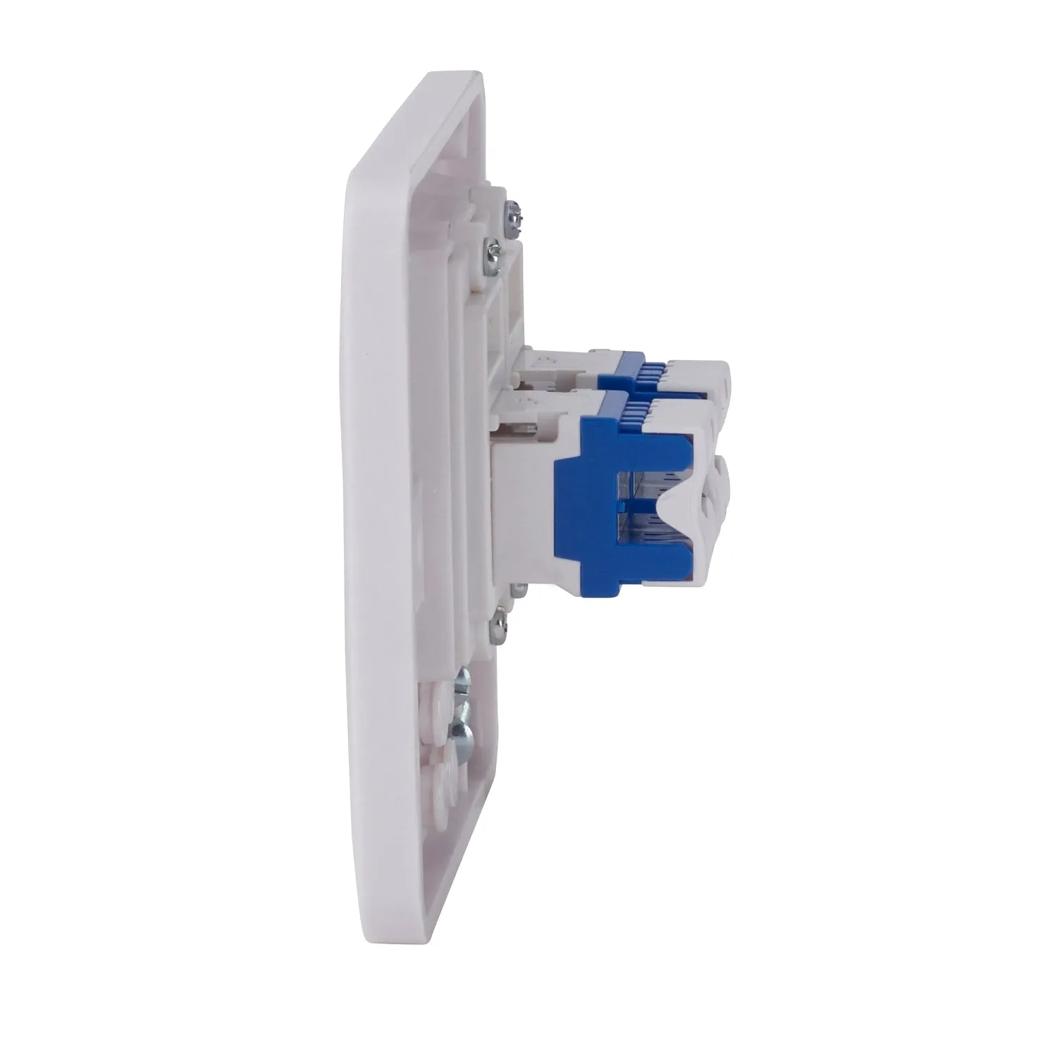Schneider Electric GGBL7072C5 Lisse White Moulded Twin RJ45 CAT5e Data Socket