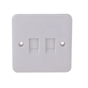 Schneider Electric GGBL7072C5 Lisse White Moulded Twin RJ45 CAT5e Data Socket