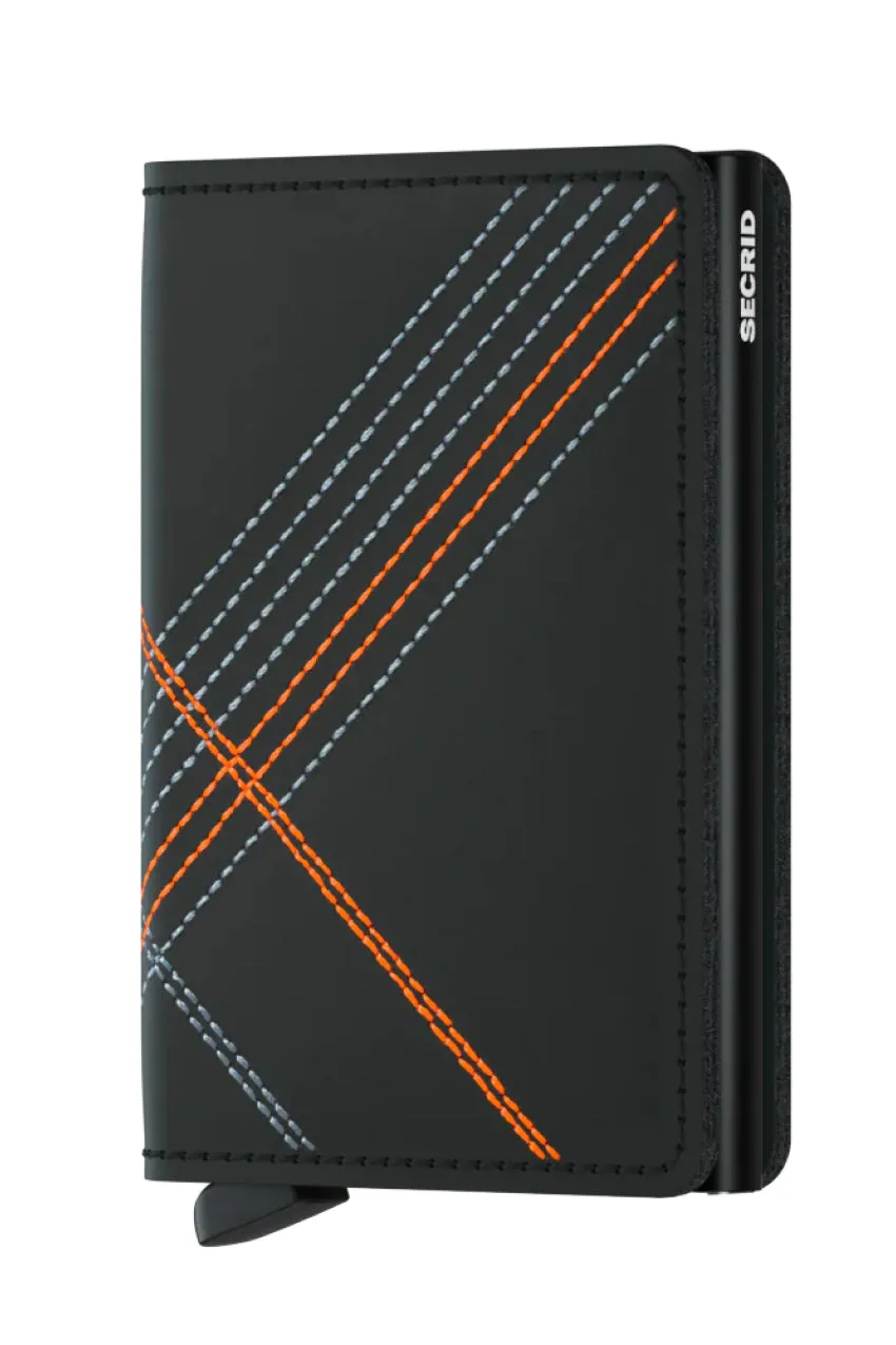 Secrid Slim Wallet - Stich Linea Orange