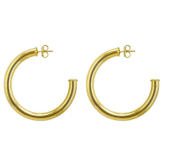 Shiny Arlene Hoop - 18K Gold Plated