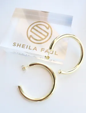 Shiny Arlene Hoop - 18K Gold Plated