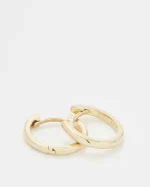 shiny gold hoops