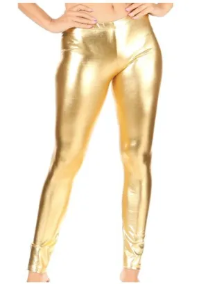 Shiny Leggings Gold