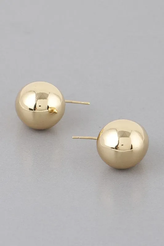 Shiny Teardrop Gold Earrings