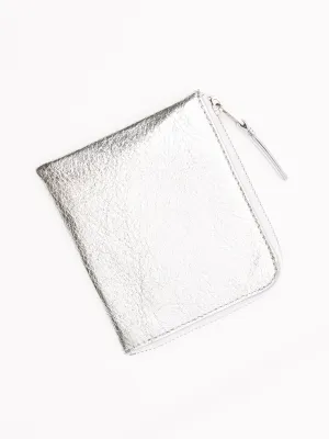 Silver Half Zip Wallet