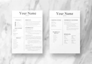 Simple 2 Page CV, Resume Template
