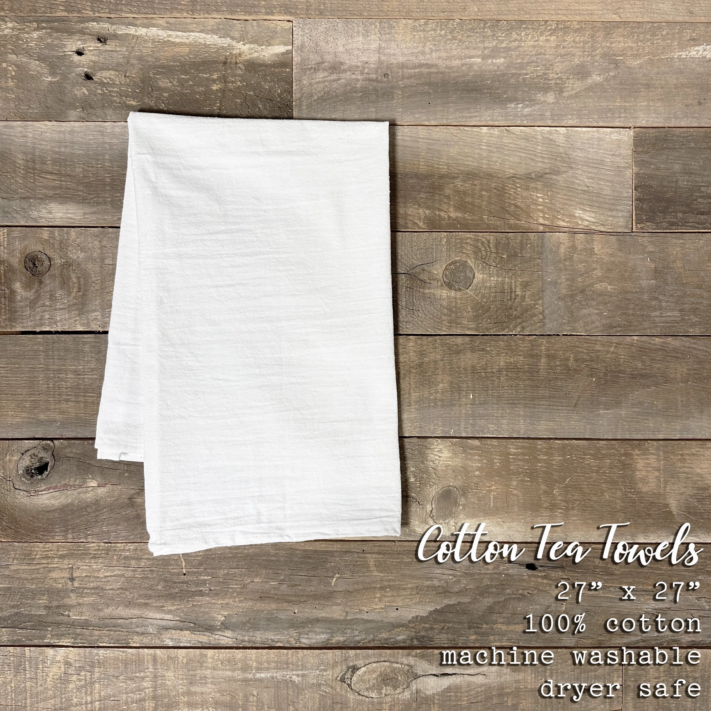 Simple Houses w/ City, State - Cotton Tea Towel