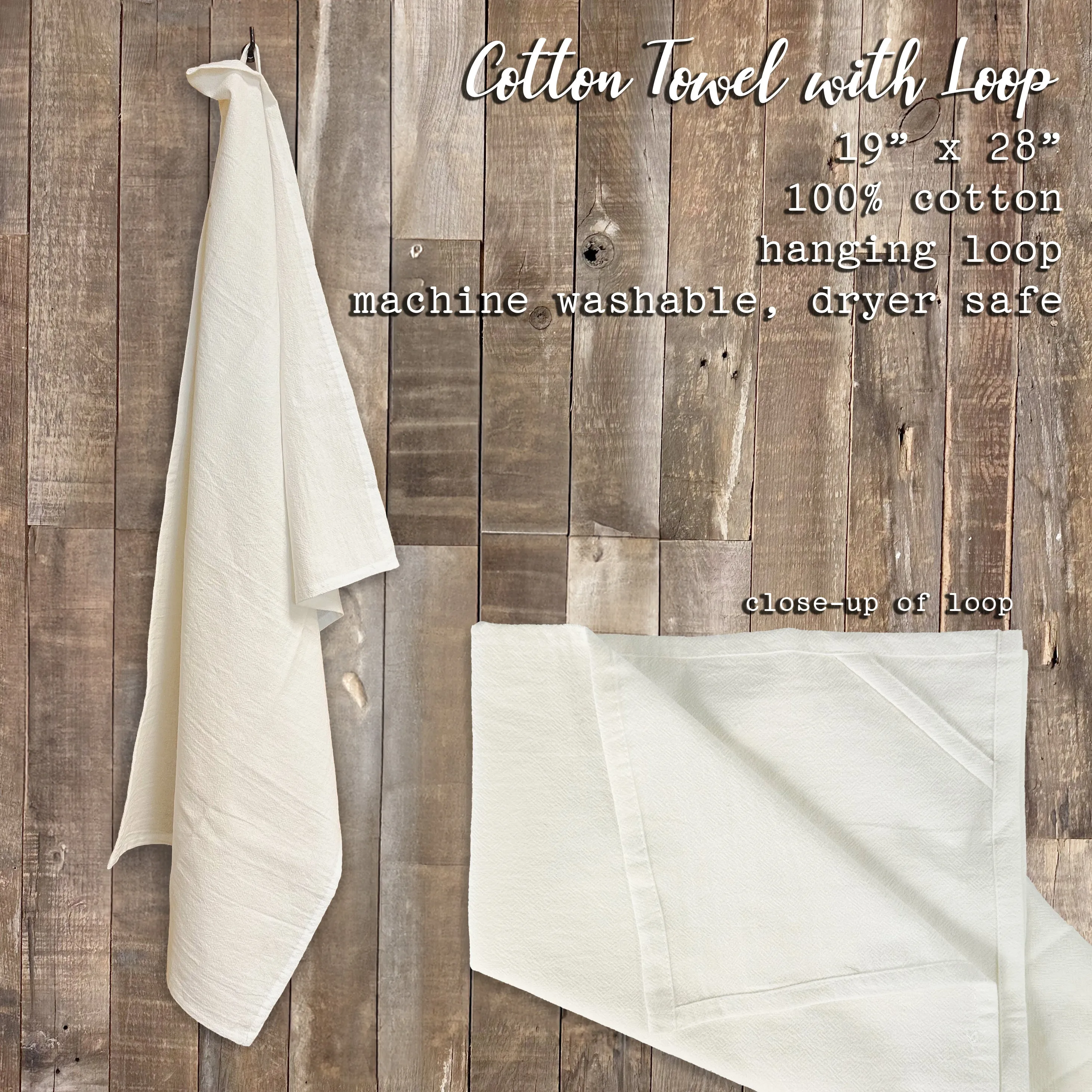 Simple Houses w/ City, State - Cotton Tea Towel