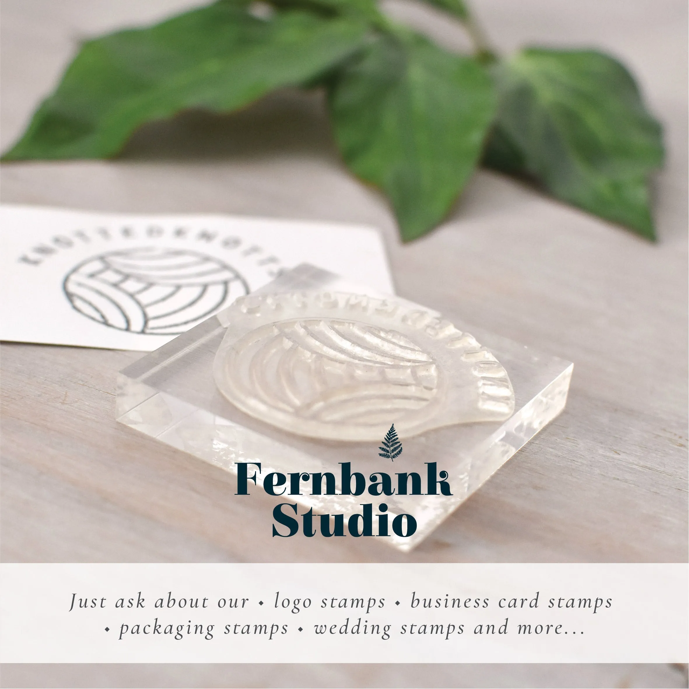 Simple Season's Greetings Rubber Craft Stamp