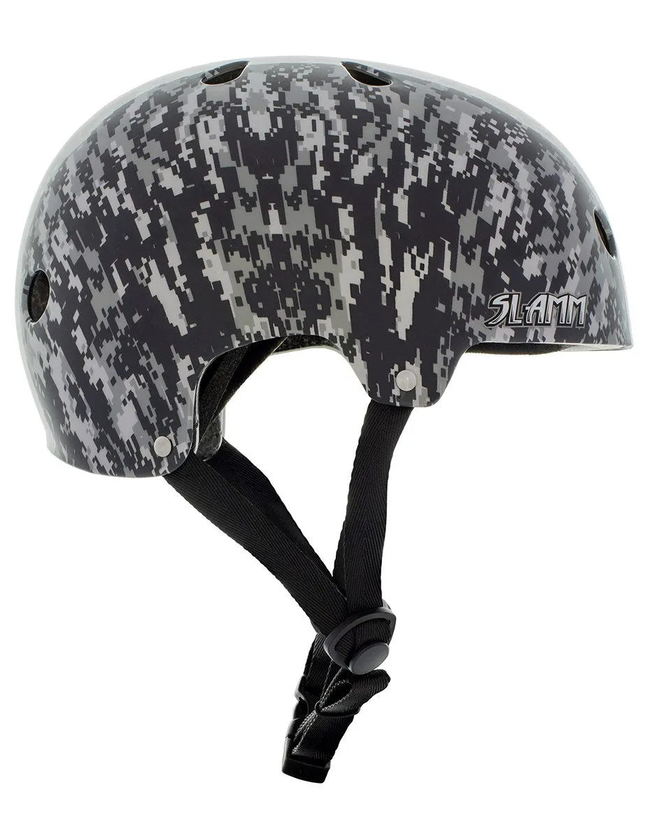 Slamm Logo Helmet - Grey Camo
