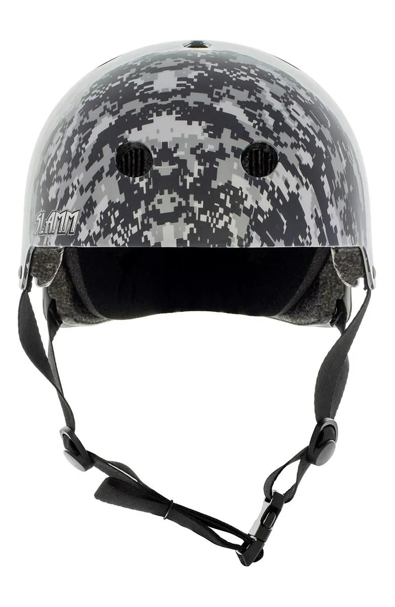 Slamm Scooters Logo Helmet - Grey Camo