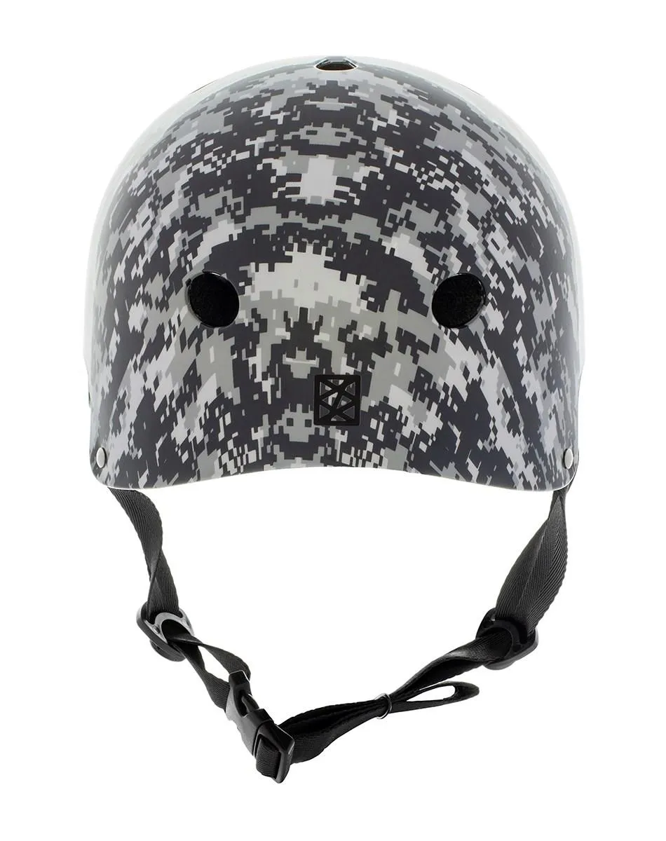 Slamm Scooters Logo Helmet - Grey Camo
