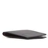 Slim Bifold Vegan Leather Wallet | Black & Red