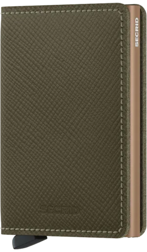 Slimwallet - Saffiano Olive