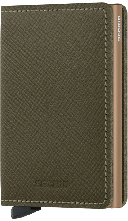 Slimwallet - Saffiano Olive