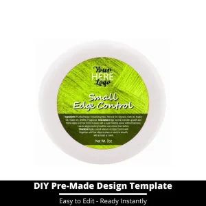 Small Edge Control Top Label Template 149