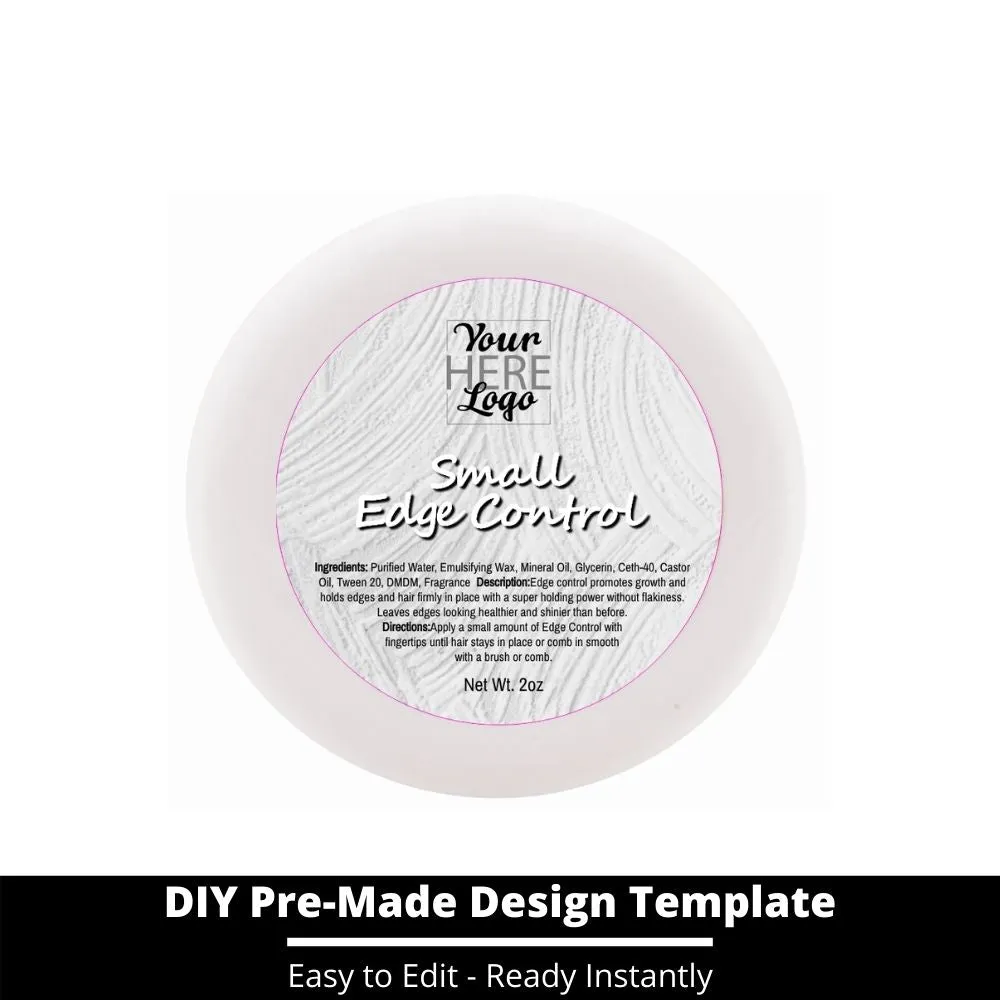 Small Edge Control Top Label Template 153