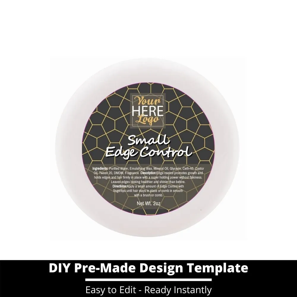 Small Edge Control Top Label Template 178