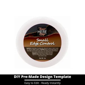 Small Edge Control Top Label Template 190