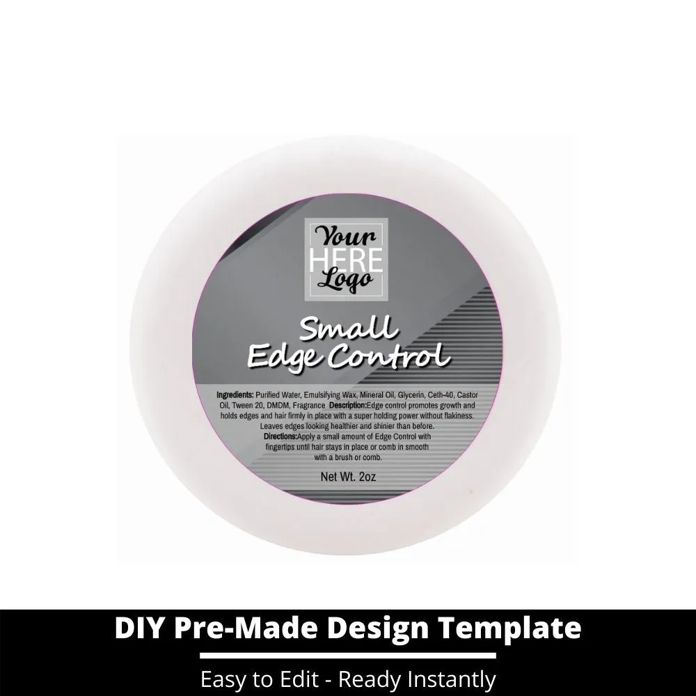 Small Edge Control Top Label Template 198