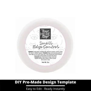 Small Edge Control Top Label Template 250