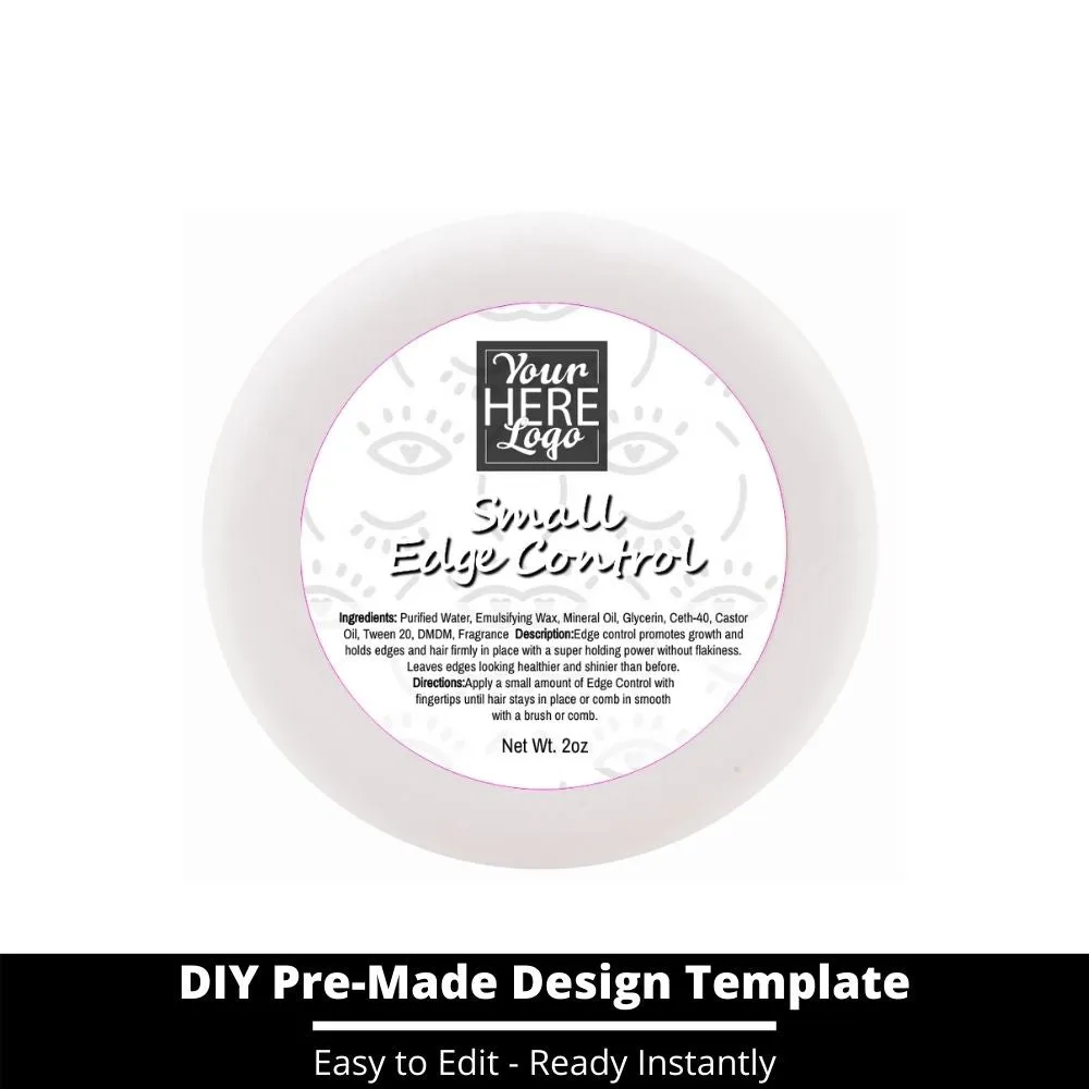 Small Edge Control Top Label Template 250