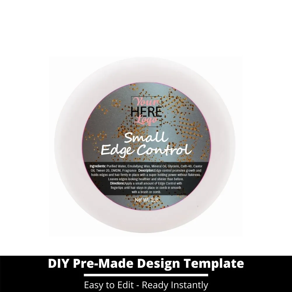 Small Edge Control Top Label Template 26