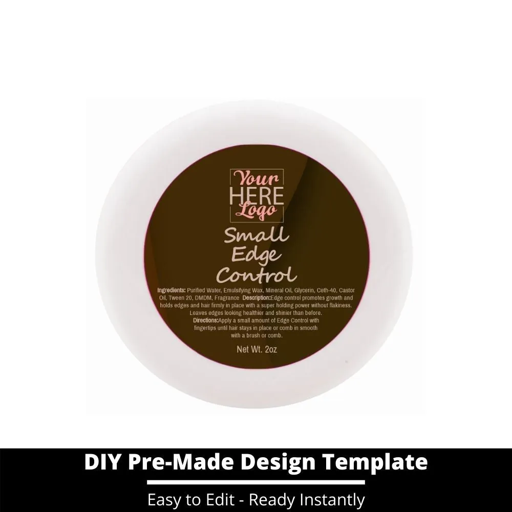 Small Edge Control Top Label Template 37