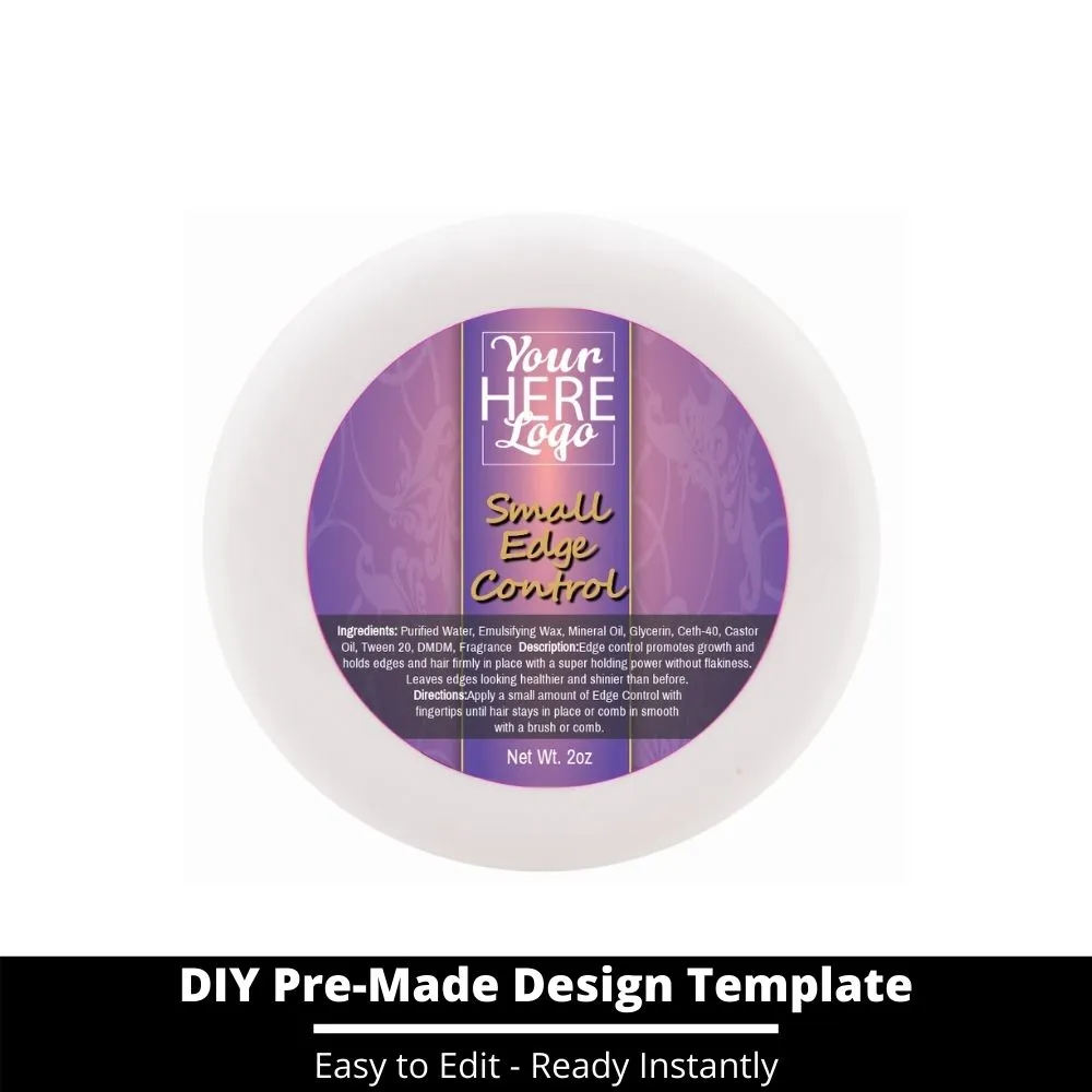 Small Edge Control Top Label Template 44