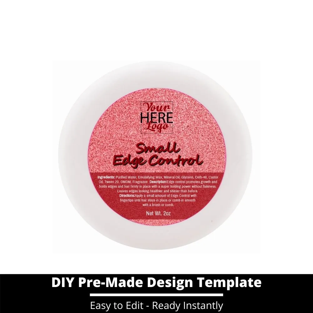 Small Edge Control Top Label Template 93