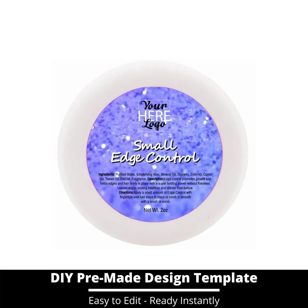 Small Edge Control Top Label Template 97