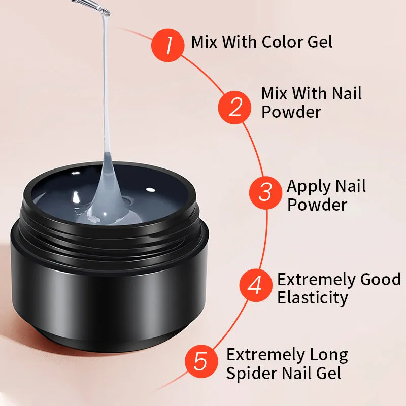 Spider Nail Gel; Semi-Solid "CLEAR" (15ml)