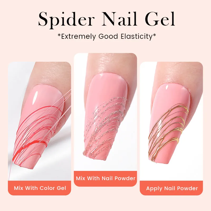 Spider Nail Gel; Semi-Solid "CLEAR" (15ml)