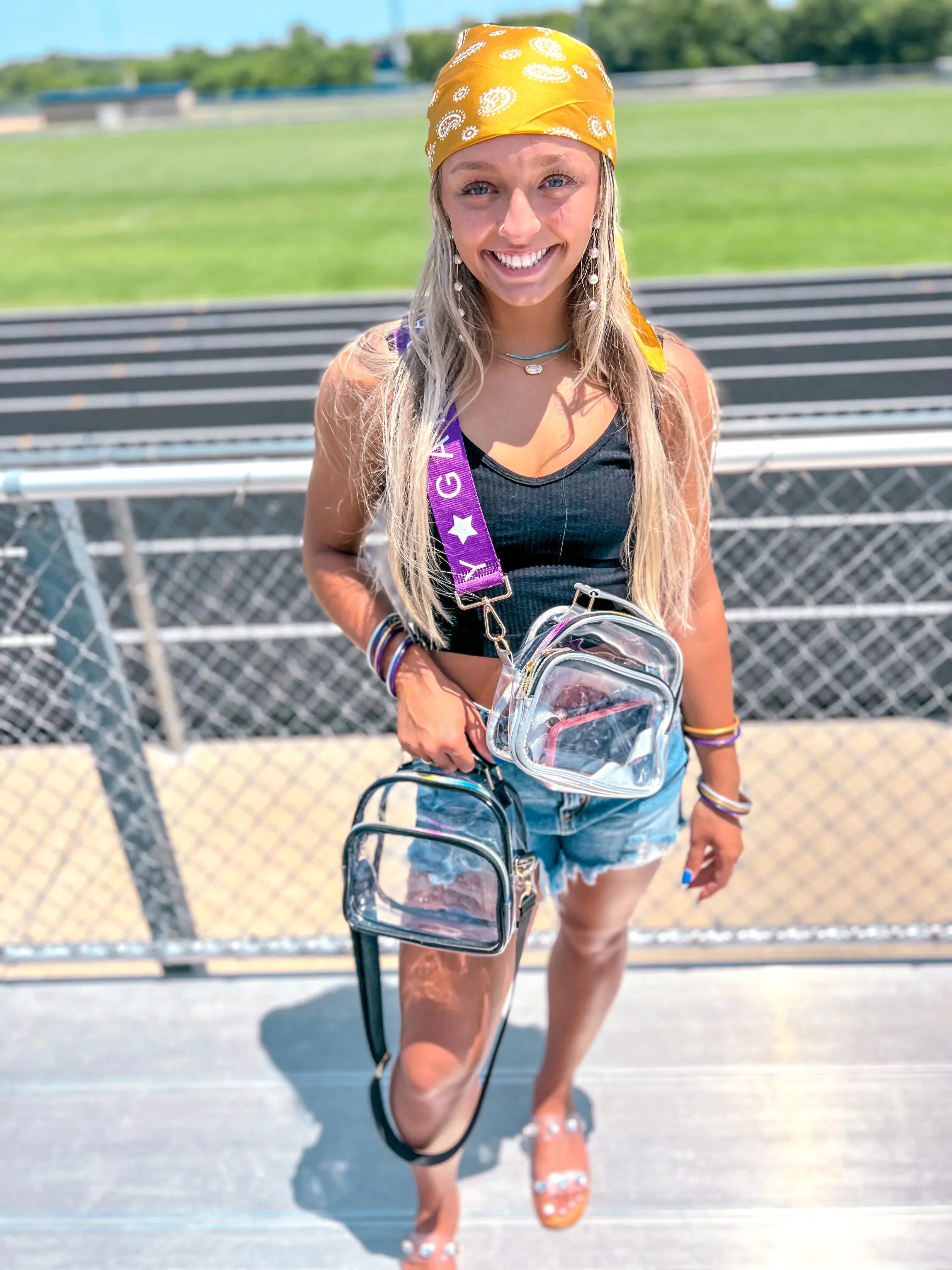 Stadium Standout Clear Backpack Bag - Silver