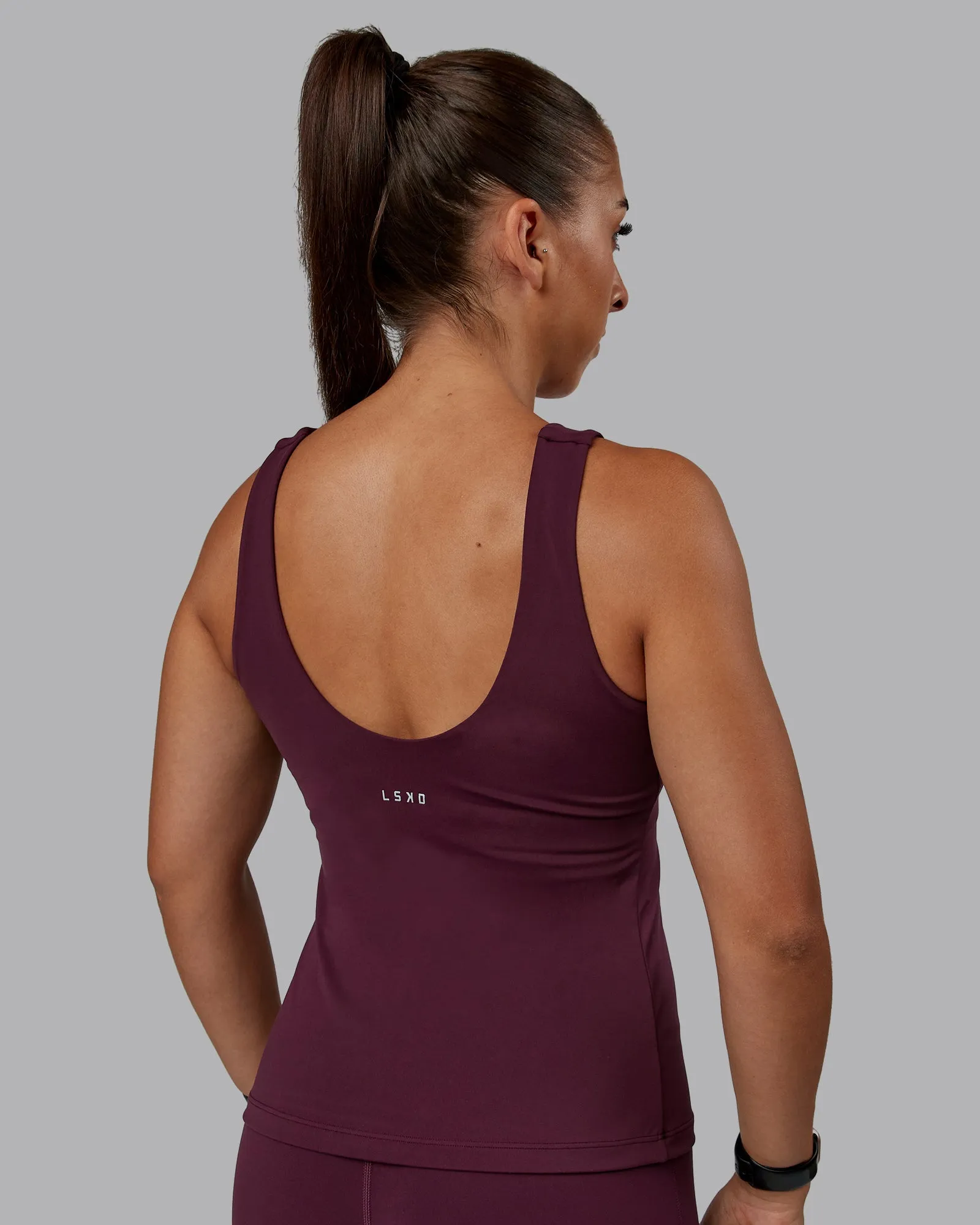 Staple Active Shelf Bra Tank - Cherry Lacquer