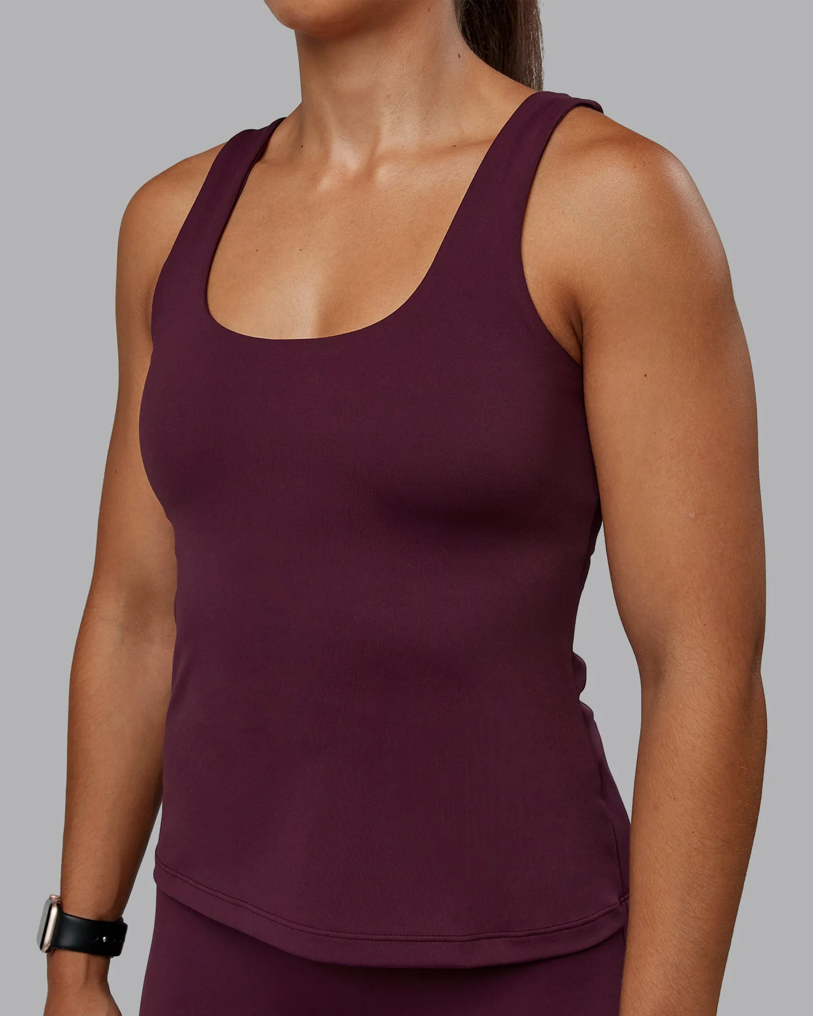 Staple Active Shelf Bra Tank - Cherry Lacquer